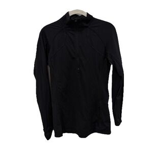 Lululemon Shirt Black 6 Women's Long Sleeve Pullover Half Zip Workout Gym Runnin